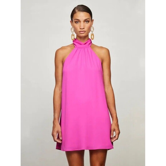 Dresses & Skirts - KRISA TIE BACK HALTER DRESS PINK SIZE Medium